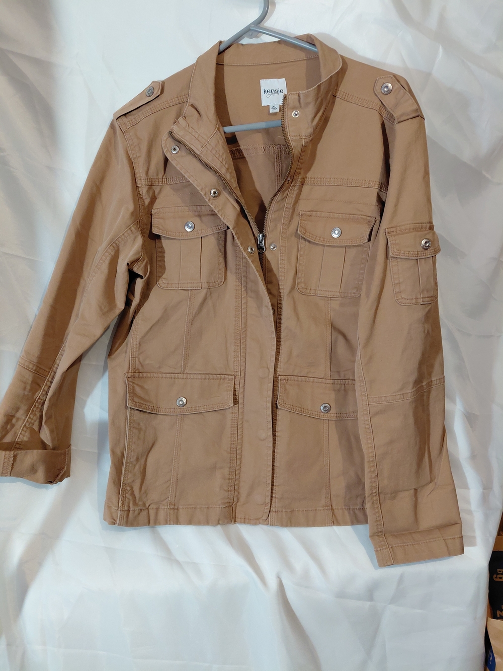 Kensie Beige/Tan Utility Field Jacket